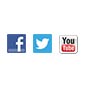 Share icons. Facebook, Twitter, Youtube.